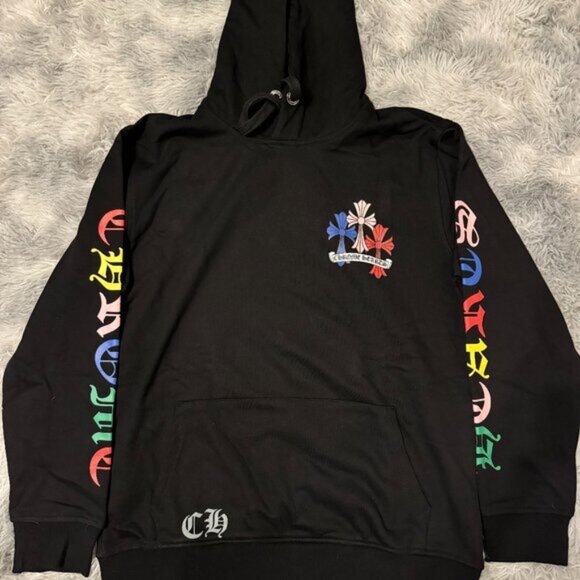 Chrome Hearts Multi Color Cross Cemetery Hoodie Size Medium or Large - Picture 1 of 5